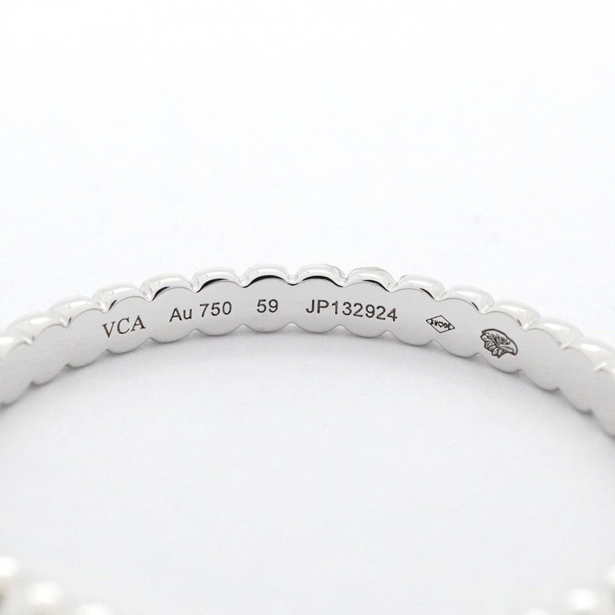 Van Cleef & Arpels Ring Perle K18wg White Togo Old #59 Men'S