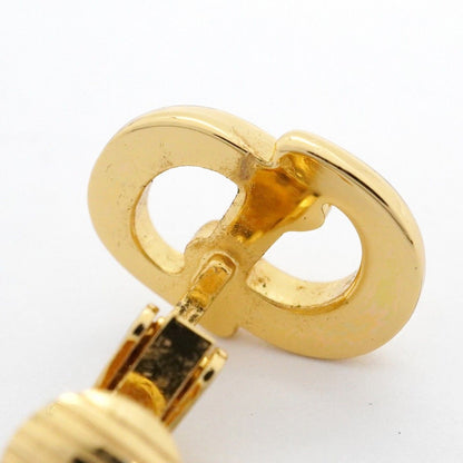 Christian Dior Earring Cd Logo Gp Plated Gold Ladies