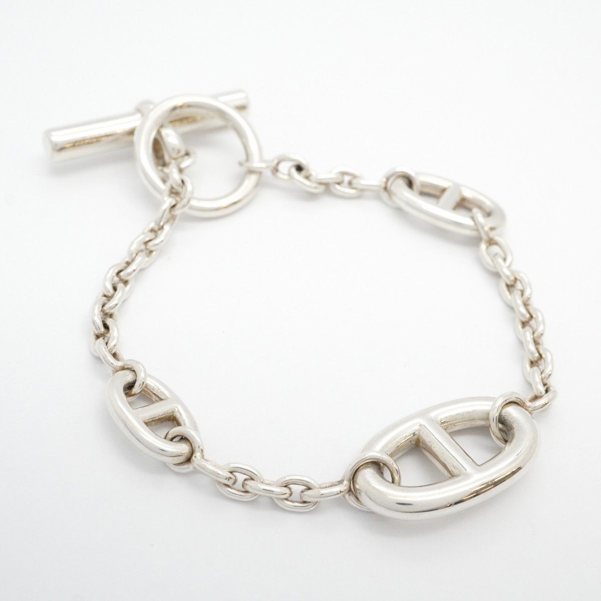 Hermes Bracelet Chaine D'Ancre Farandole Silver 925 Ladies