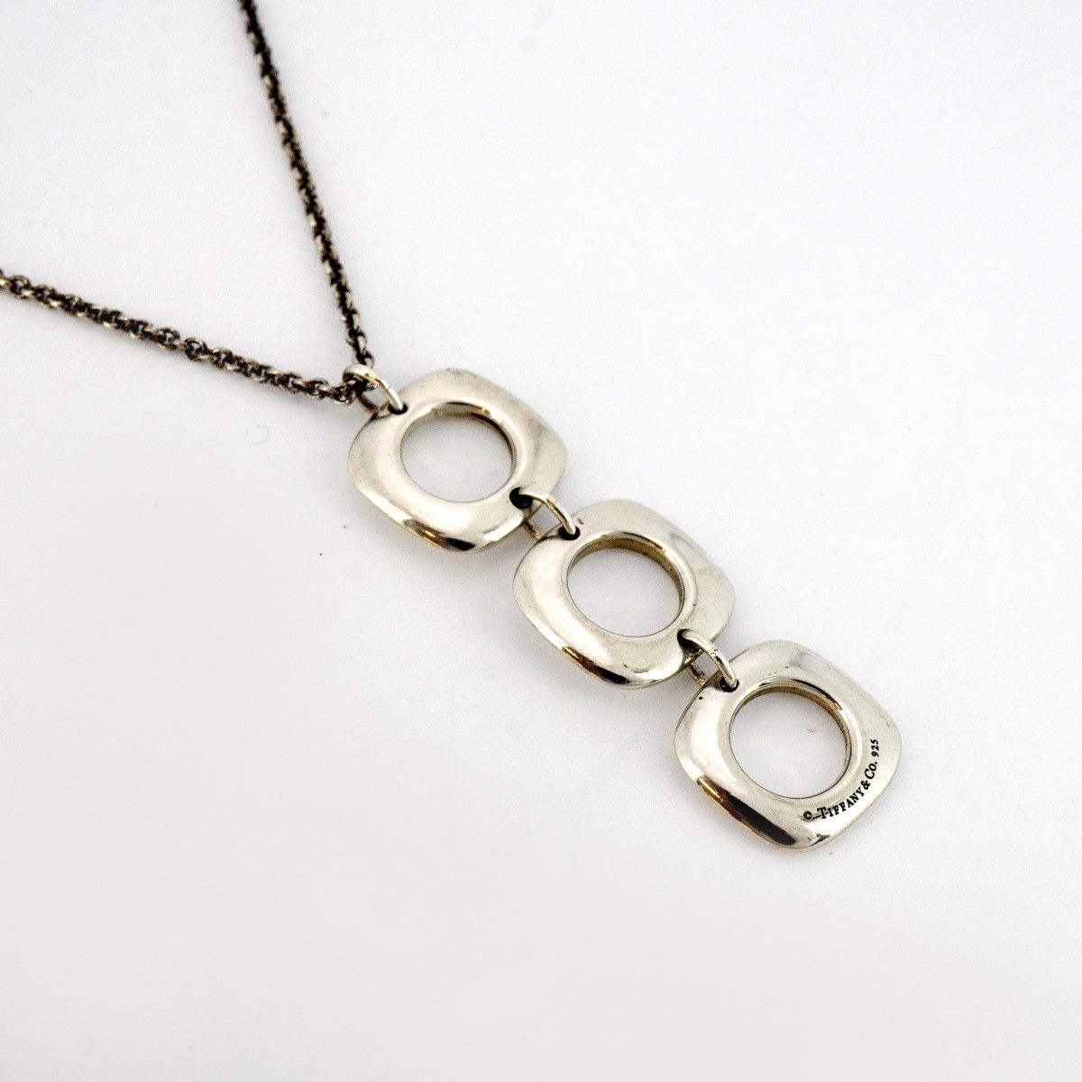 Tiffany Necklace Triple Cushion Silver 925 Women'S