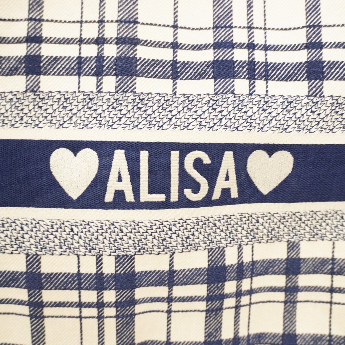 Christian Dior Tote Bag Book Tote Canvas Navy Women'S