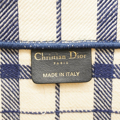 Christian Dior Tote Bag Book Tote Canvas Navy Women'S