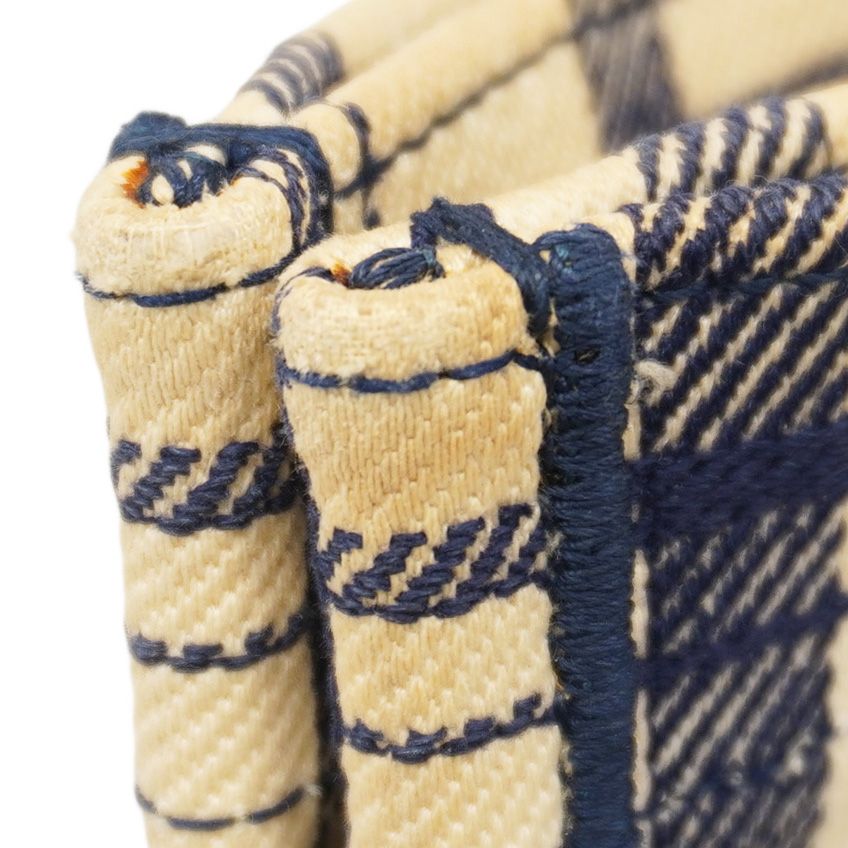 Christian Dior Tote Bag Book Tote Canvas Navy Women'S