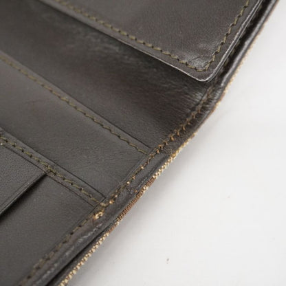 Gucci Long Wallet GG Canvas Sherry Line Jackie 05479 Canvas Brown Silver