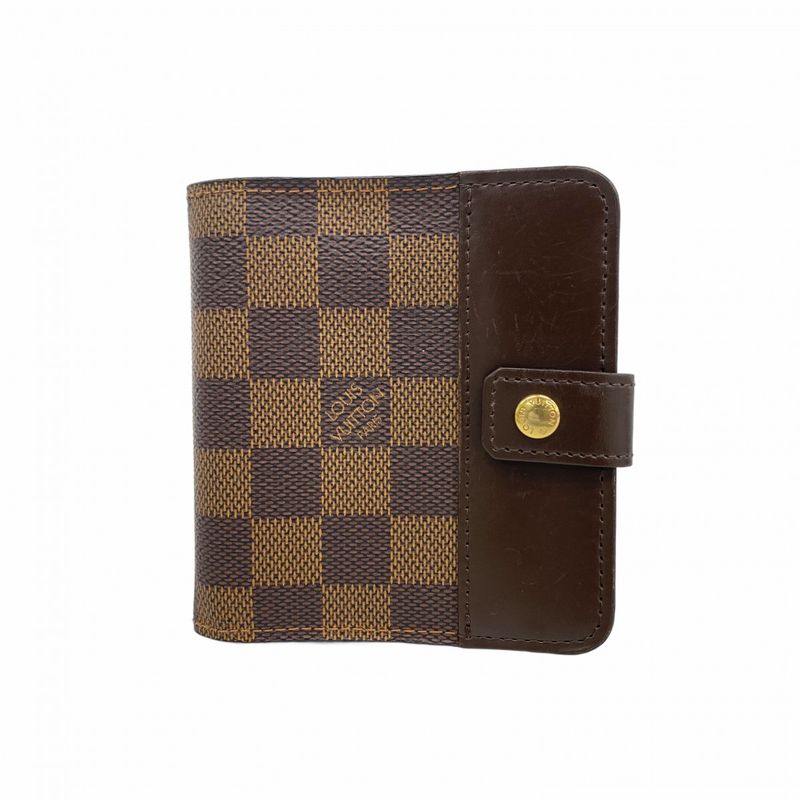 Louis Vuitton Wallet Damier Compact Zip N61668 Ebene Ladies