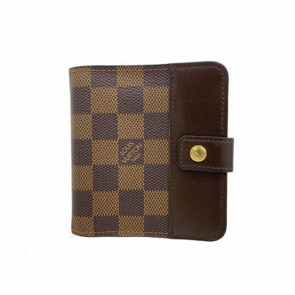 Louis Vuitton Wallet Damier Compact Zip N61668 Ebene Ladies
