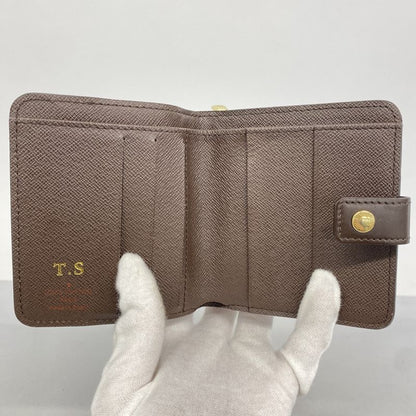 Louis Vuitton Wallet Damier Compact Zip N61668 Ebene Ladies