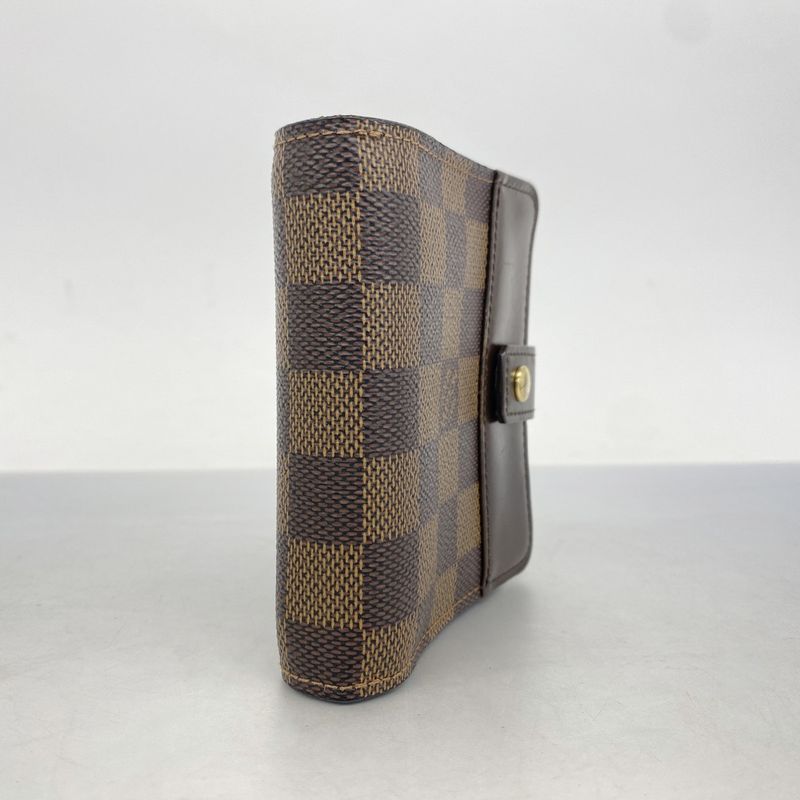 Louis Vuitton Wallet Damier Compact Zip N61668 Ebene Ladies