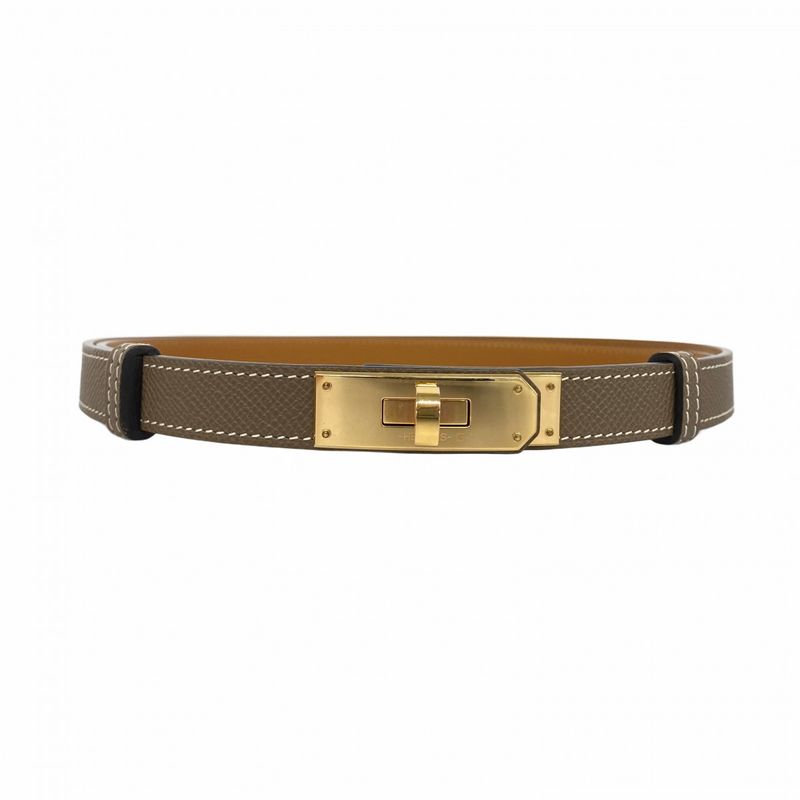 Hermes Belt Kelly Belt Vaux Epson Etupe Gold Hardware W Engraved Ladies