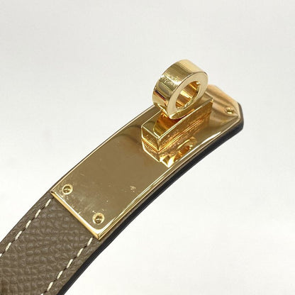 Hermes Belt Kelly Belt Vaux Epson Etupe Gold Hardware W Engraved Ladies