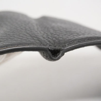 Fendi Trifold Wallet Leather Black Silver Hardware Men's