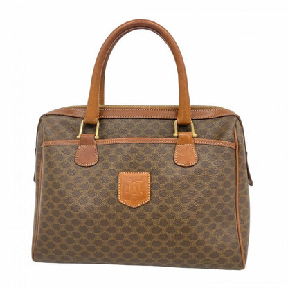 Celine Handbag Macadam PVC Brown Gold Hardware Women