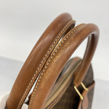 Celine Handbag Macadam PVC Brown Gold Hardware Women