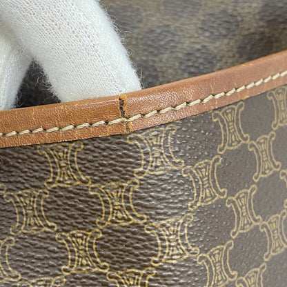 Celine Handbag Macadam PVC Brown Gold Hardware Women