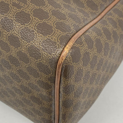 Celine Handbag Macadam PVC Brown Gold Hardware Women