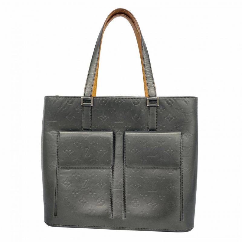 Louis Vuitton Tote Bag Monogram Matt Wilwood M55105 Noir Black Women's