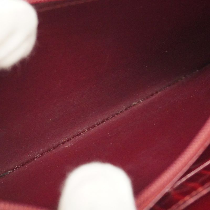 Cartier Long Wallet Happy Birthday Enamel Bordeaux Silver Hardware Women's