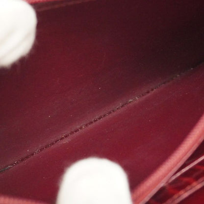 Cartier Long Wallet Happy Birthday Enamel Bordeaux Silver Hardware Women's