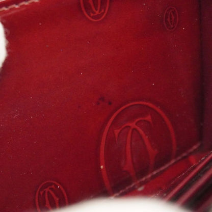 Cartier Long Wallet Happy Birthday Enamel Bordeaux Silver Hardware Women's