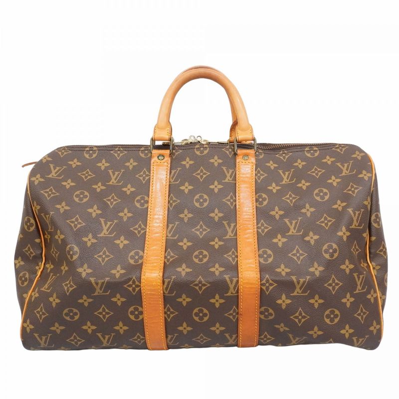 Louis Vuitton Boston Bag Monogram Keepall 45 M41428 Brown Men Women Unisex