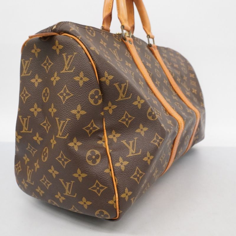 Louis Vuitton Boston Bag Monogram Keepall 45 M41428 Brown Men Women Unisex