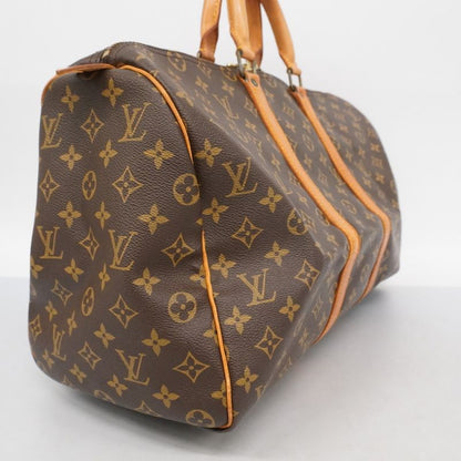 Louis Vuitton Boston Bag Monogram Keepall 45 M41428 Brown Men Women Unisex