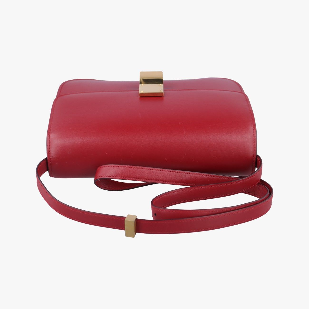 Celine Classic Box Red Leather F-La-2185
