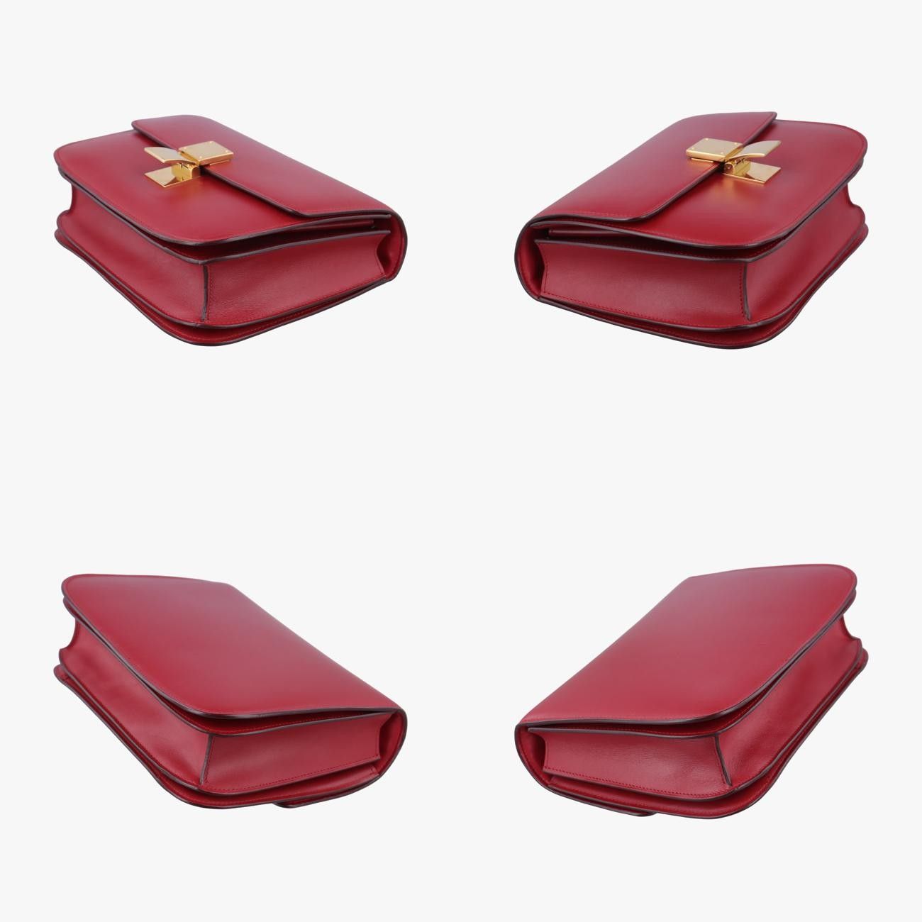 Celine Classic Box Red Leather F-La-2185