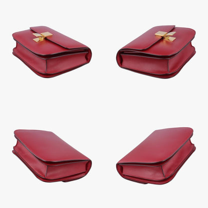 Celine Classic Box Red Leather F-La-2185