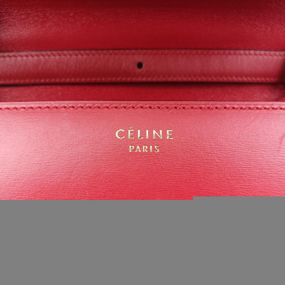 Celine Classic Box Red Leather F-La-2185
