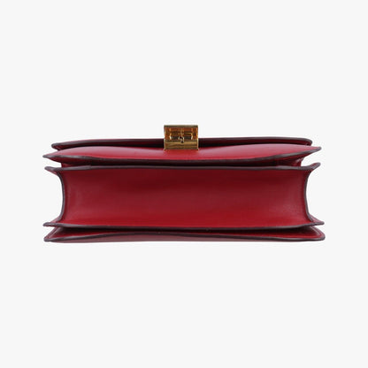 Celine Classic Box Red Leather F-La-2185