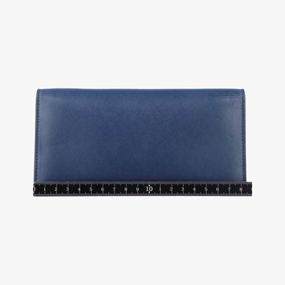 Fendi Monster Eyes Continental Blue Leather 8m0365-Sme-178-7032