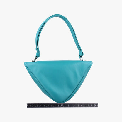 Prada Padded Nappa Triangle Green Leather 1ba315 7/D
