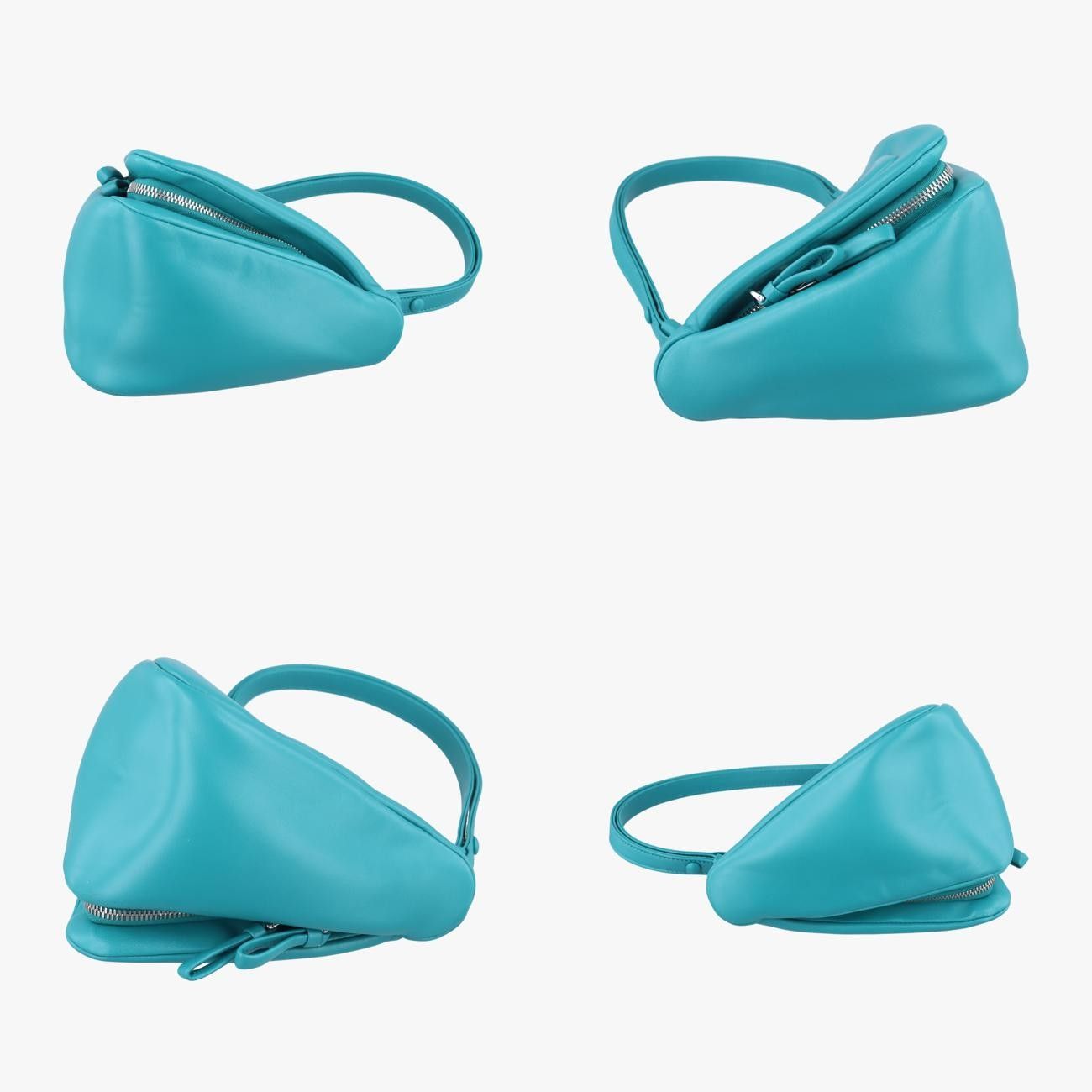 Prada Padded Nappa Triangle Green Leather 1ba315 7/D