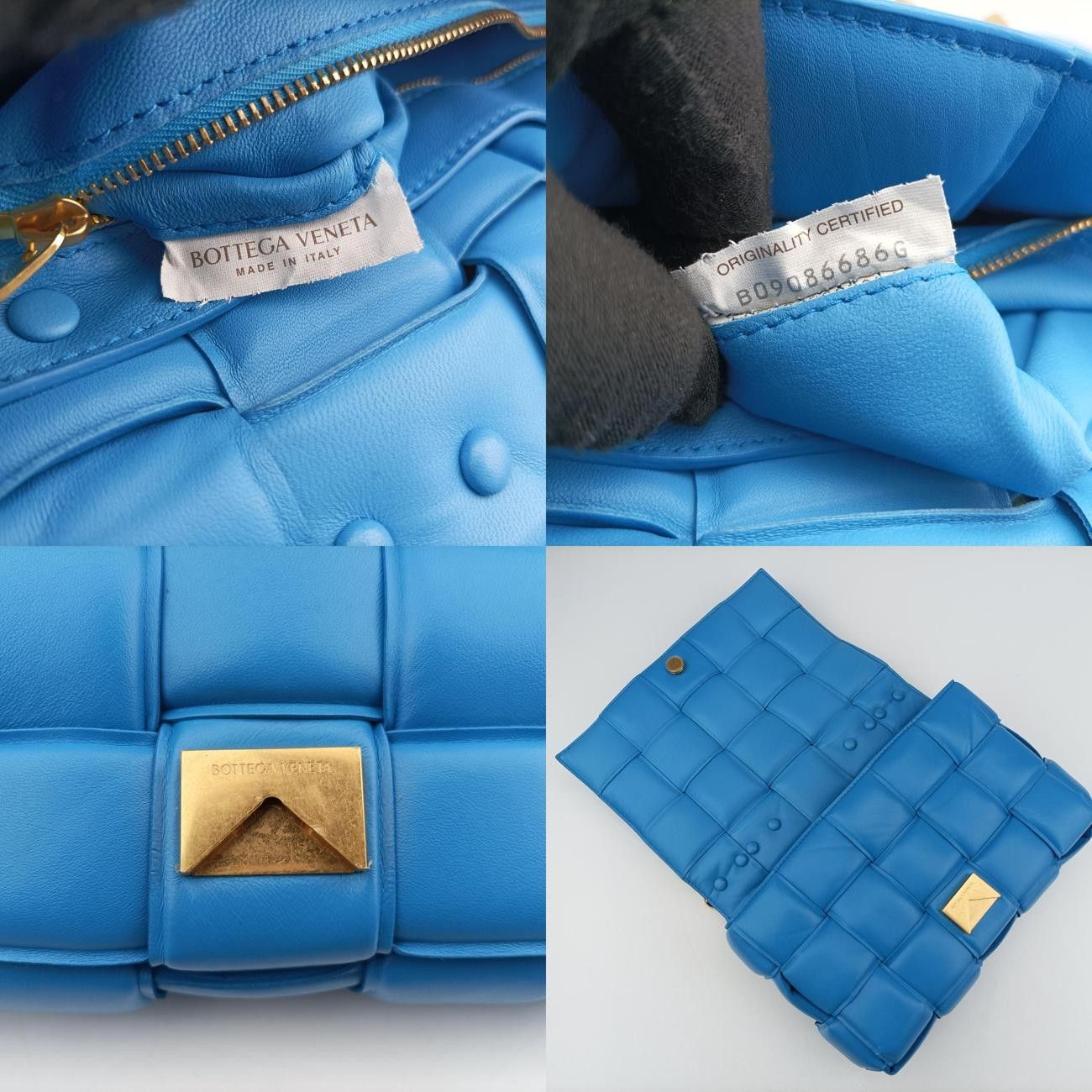 Bottega Venetathe Chain Cassette Blue Lambskin