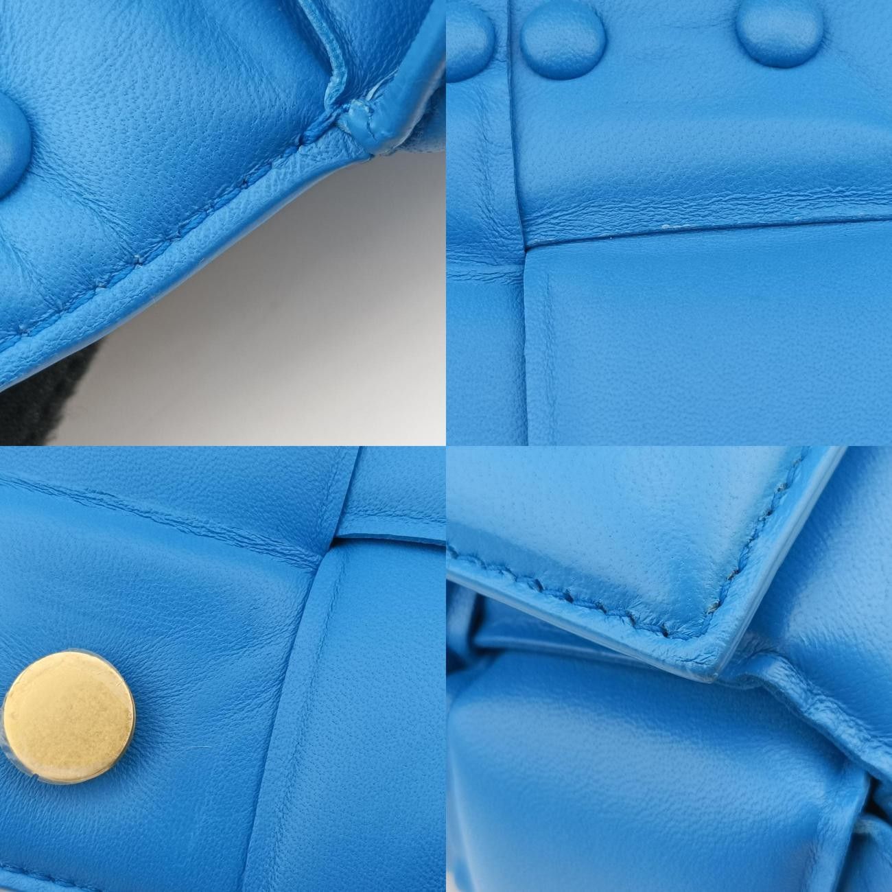 Bottega Venetathe Chain Cassette Blue Lambskin