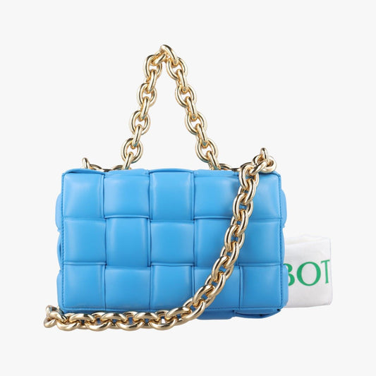 Bottega Venetathe Chain Cassette Blue Lambskin