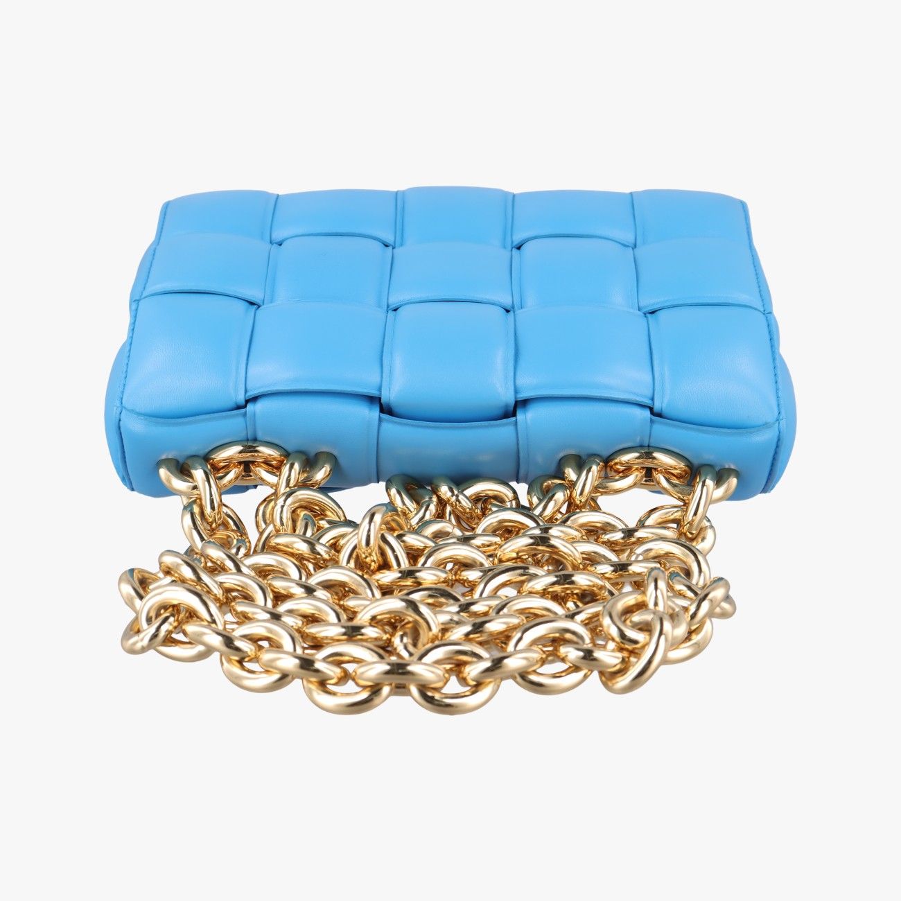 Bottega Venetathe Chain Cassette Blue Lambskin