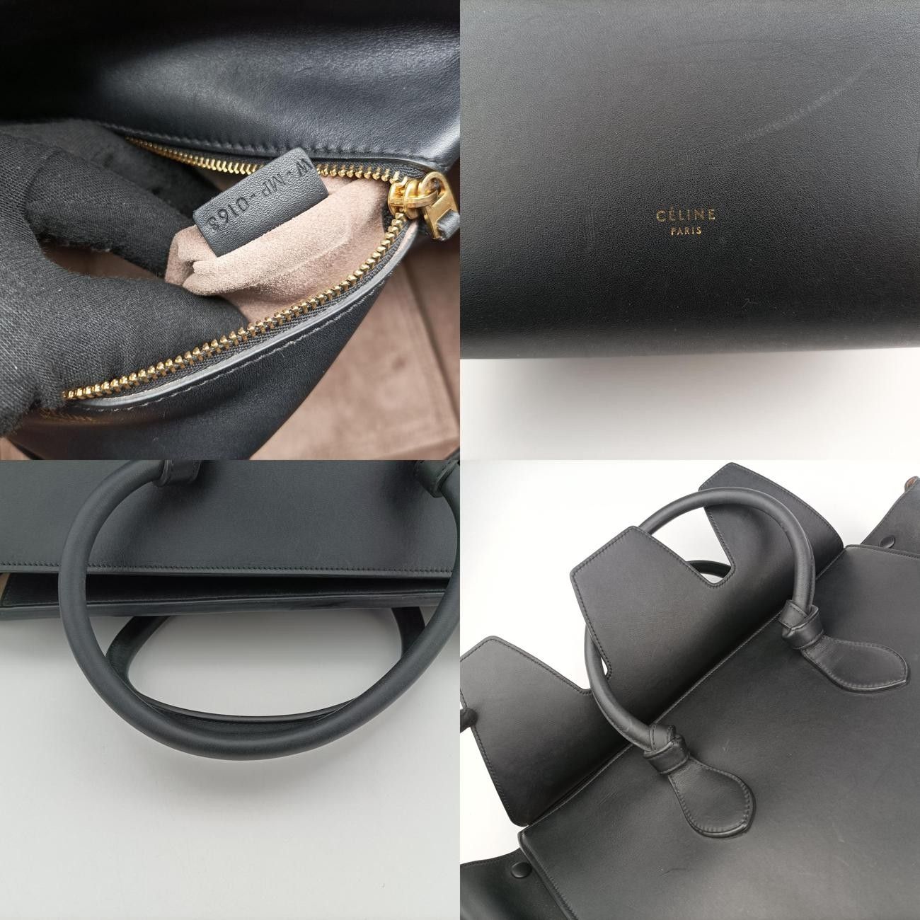 Celine Tie Black Leather W-Mp-0163