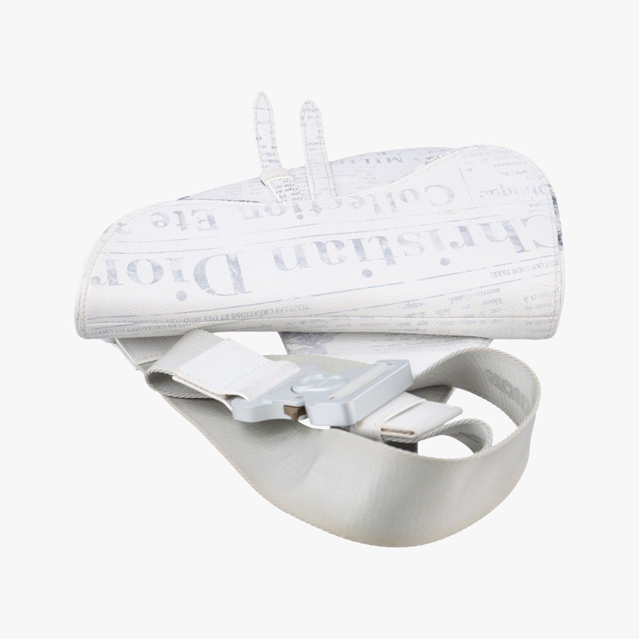 Christian Dior Saddle White Leather 06-Bo-1119