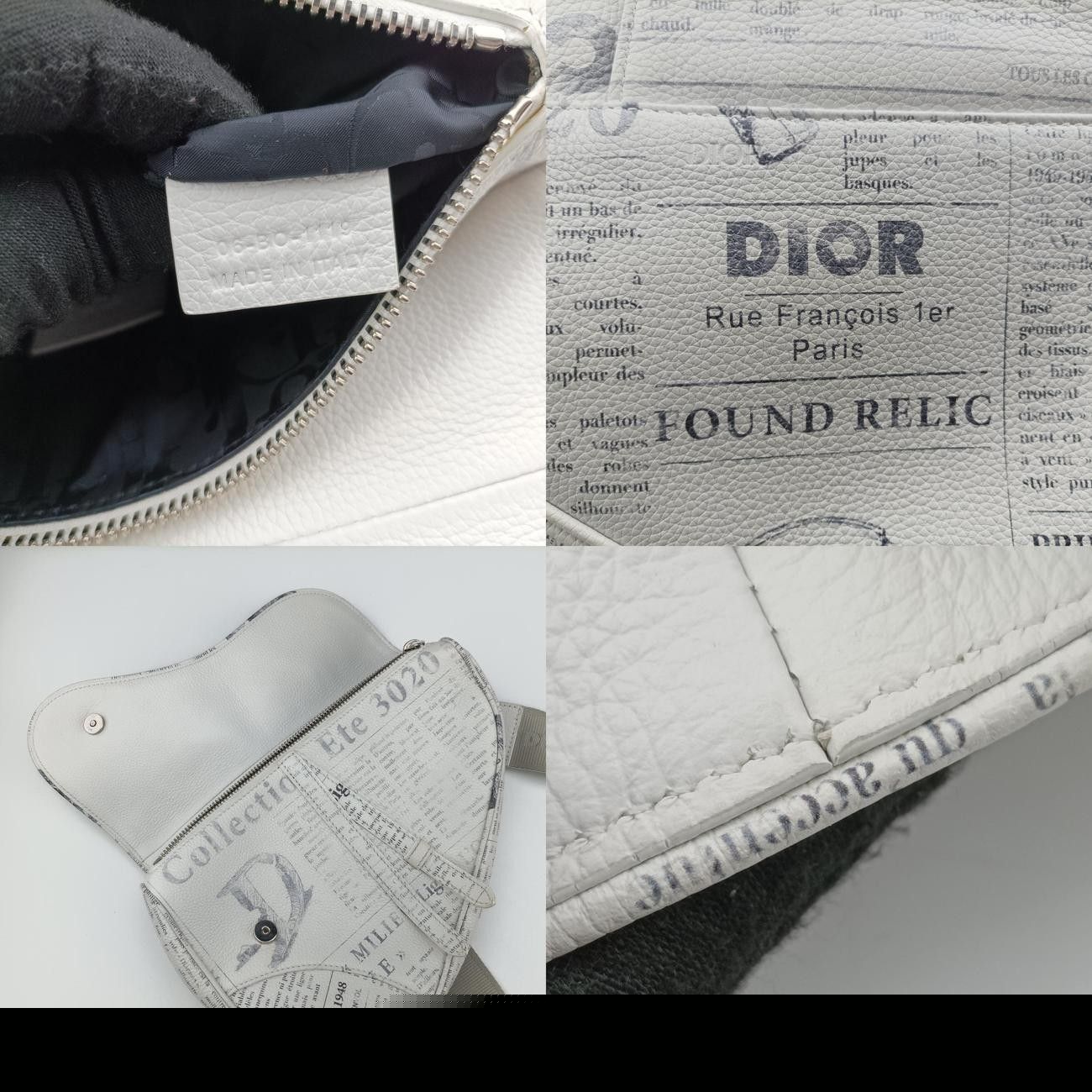 Christian Dior Saddle White Leather 06-Bo-1119