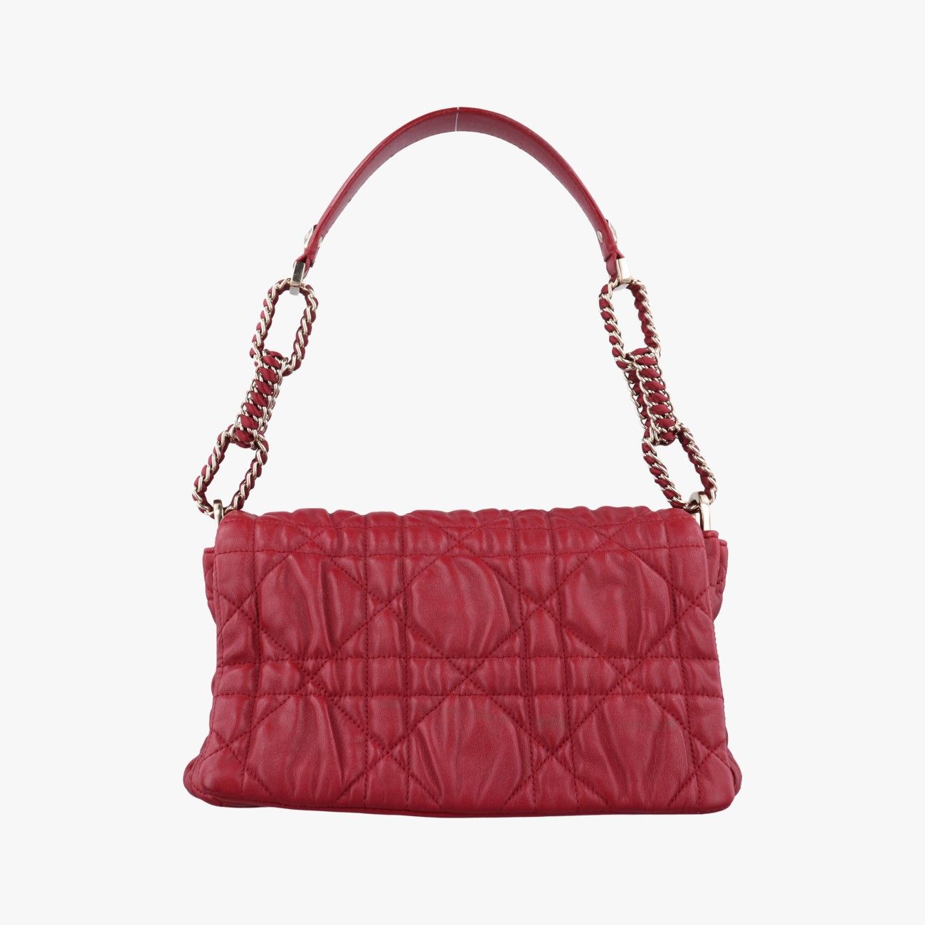 Christian Dior Cannage Faux Wine Red Lambskin 15-Bo-0170