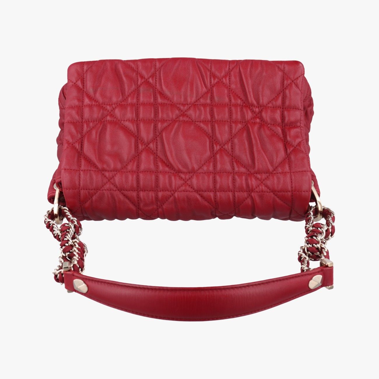 Christian Dior Cannage Faux Wine Red Lambskin 15-Bo-0170
