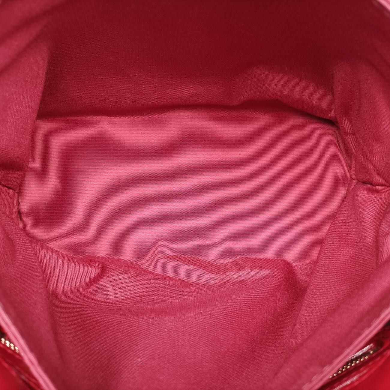 Christian Dior Cannage Faux Wine Red Lambskin 15-Bo-0170