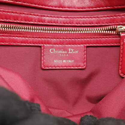 Christian Dior Cannage Faux Wine Red Lambskin 15-Bo-0170