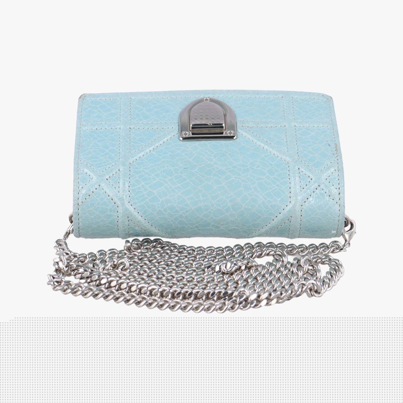 Christian Dior Diorama Blue Leather 09-Bo-0166