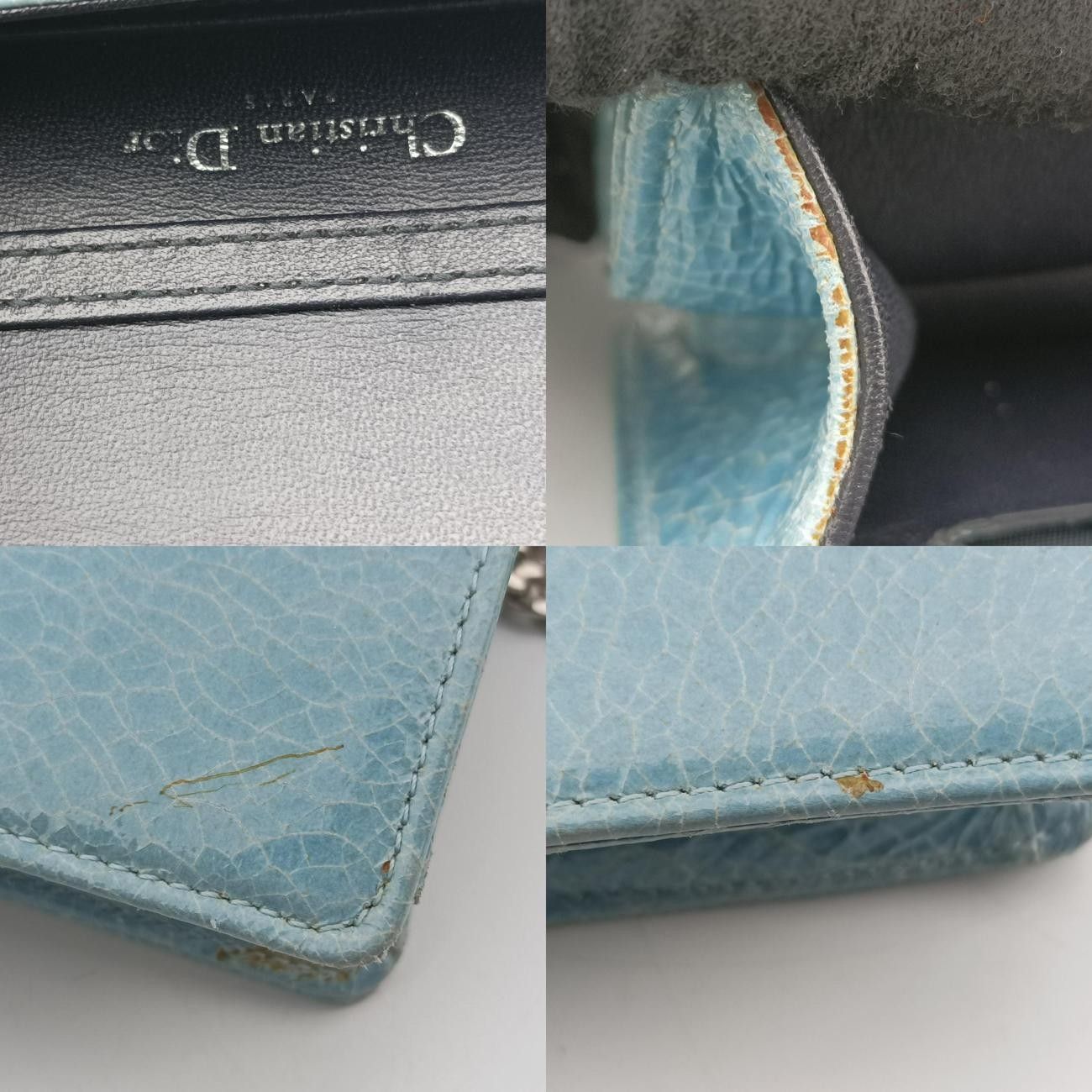 Christian Dior Diorama Blue Leather 09-Bo-0166