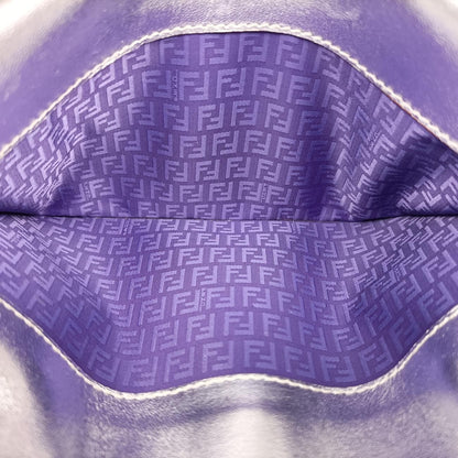 Fendi Embossed Logo Silver Canvas 8m0219 2289-8m0219-Zdk-089