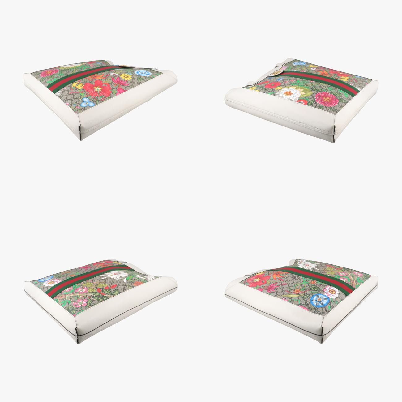 Gucci Ophidia Beige X Multicolor Pvc Coated Canvas X Leather 519335