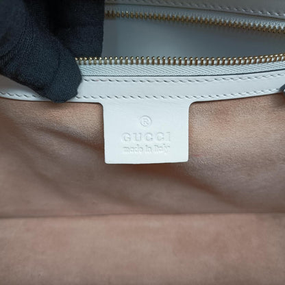 Gucci Sylvie Ivory X Navy X Red Leather 421882